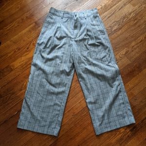 Madewell Glen Plaid Wide Leg Pants